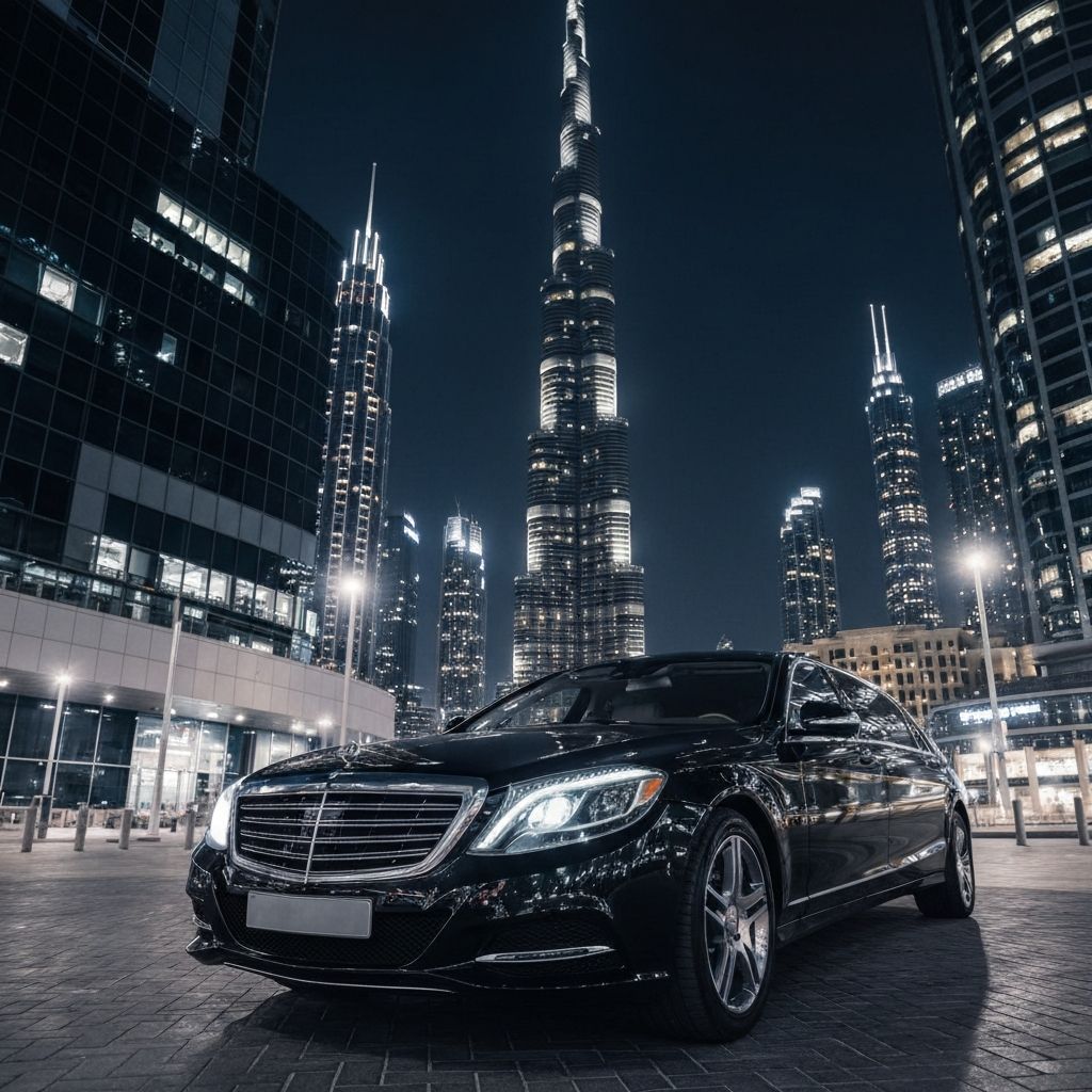 Luxury limousine in Dubai